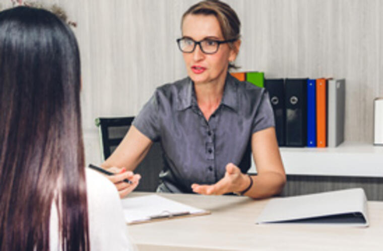 bigstock Businesswoman Employee During 279594088