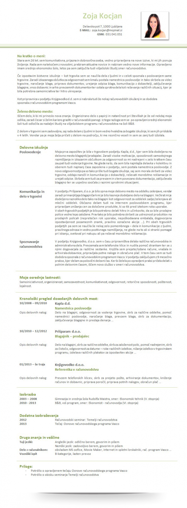 funkcijski CV