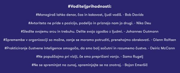 voditelj prihodnosti povzetek