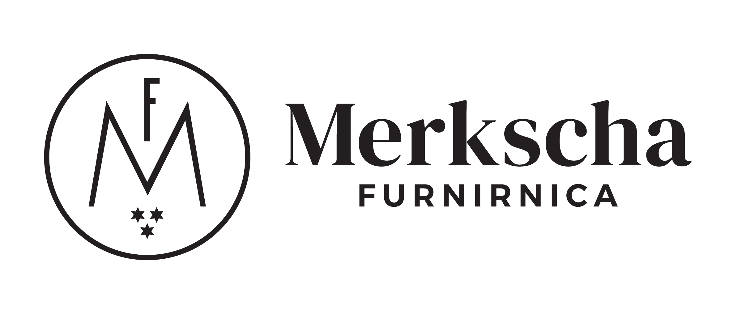 Merkscha Furnirnica LOGO BW Lezeci