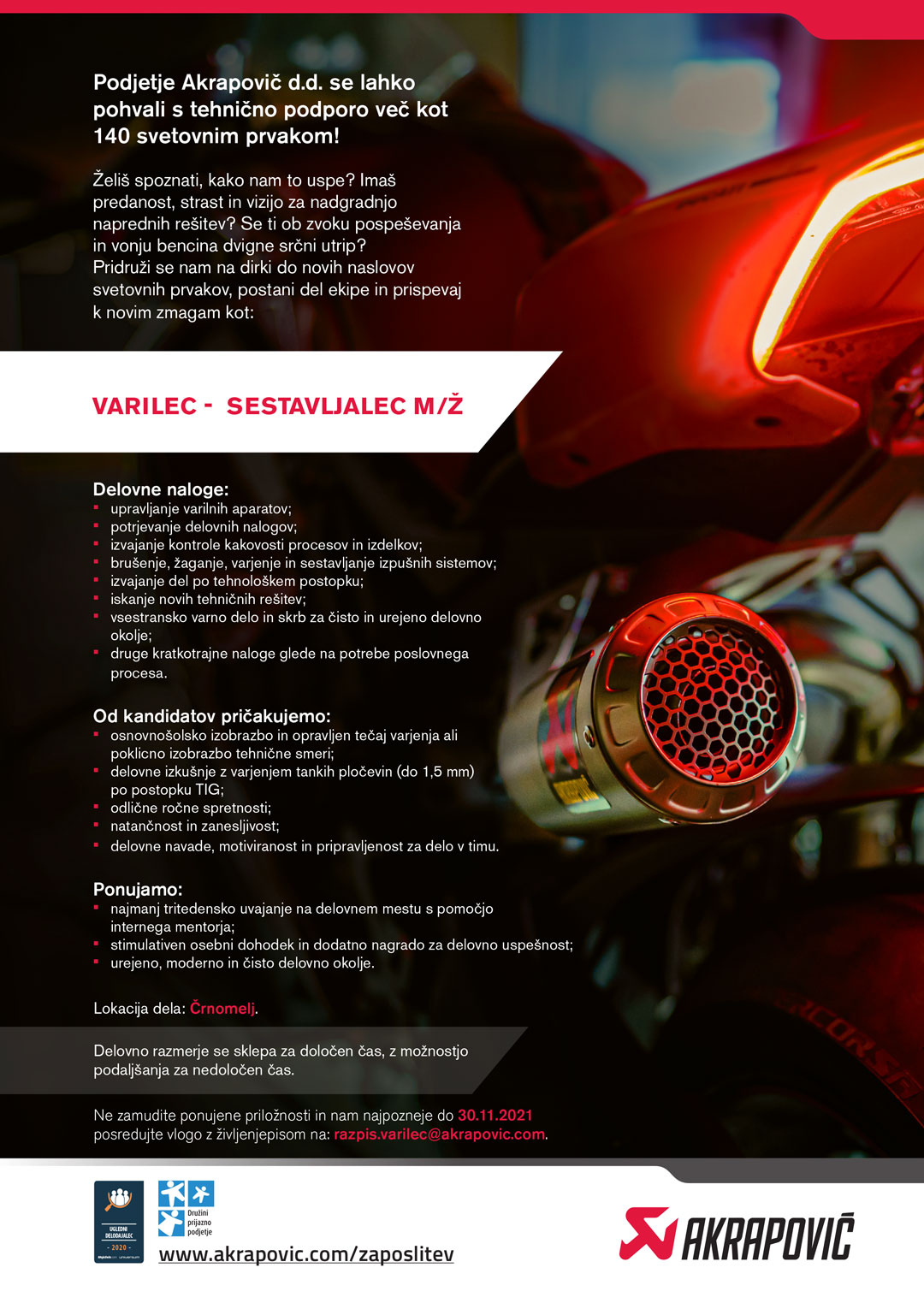 Varilec - sestavljalec (m/ž)