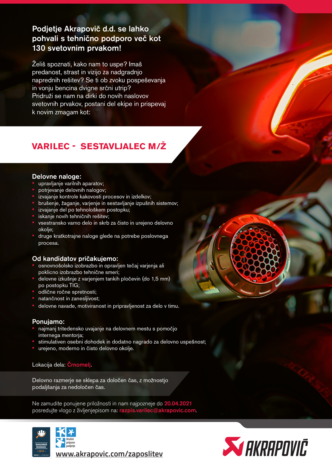 Varilec - sestavljalec (m/ž)