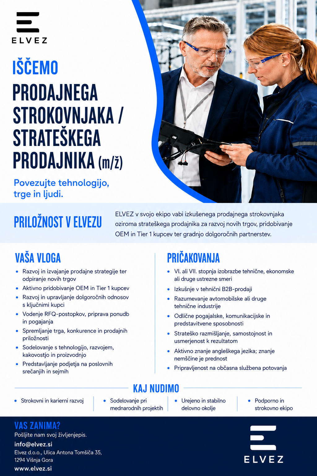 Prodajni strokovnjak / Strateški prodajnik (m/ž) 