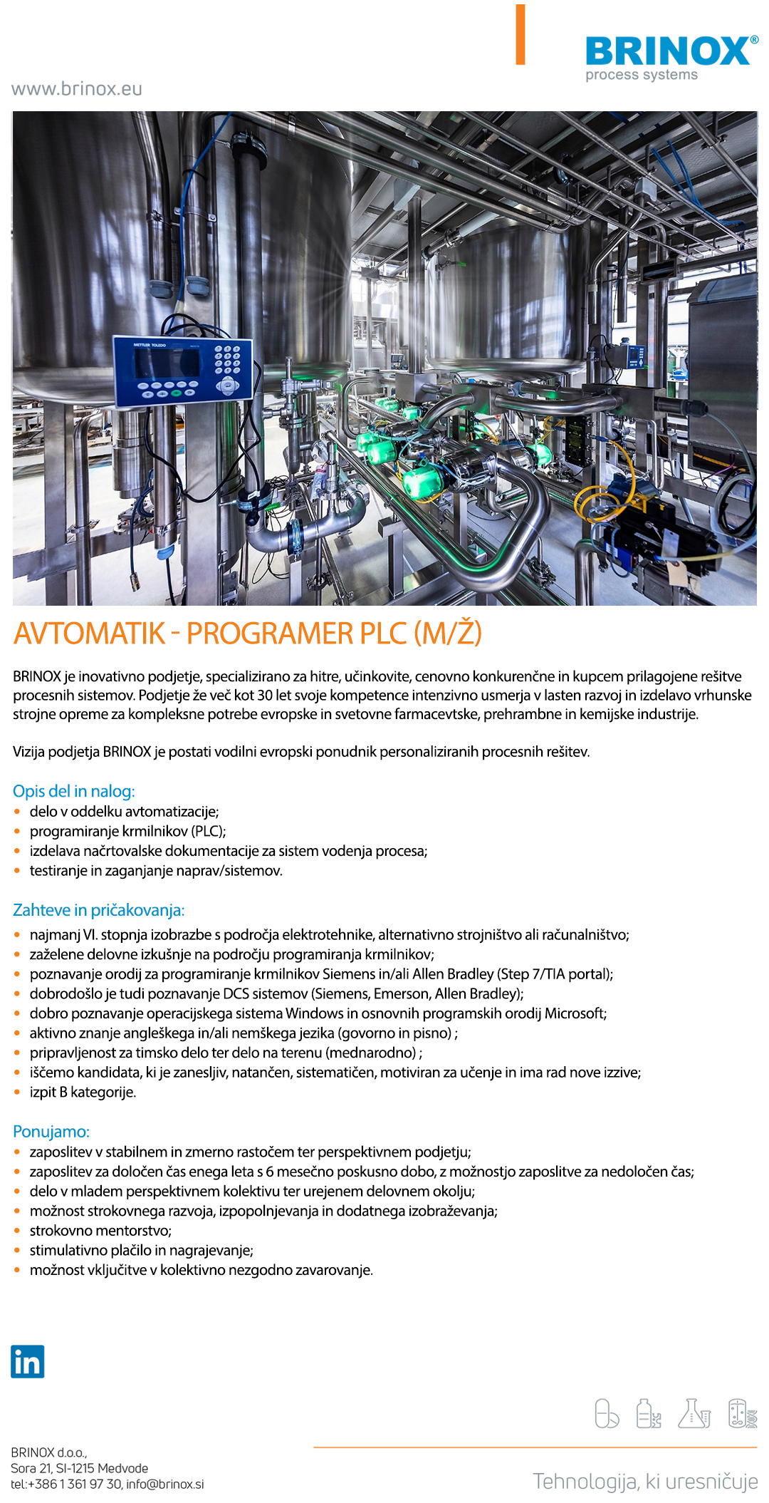 Avtomatik - programer PLC (m/ž)