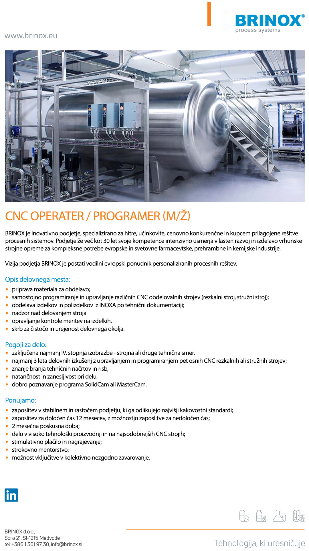 CNC operater/programer (m/ž)