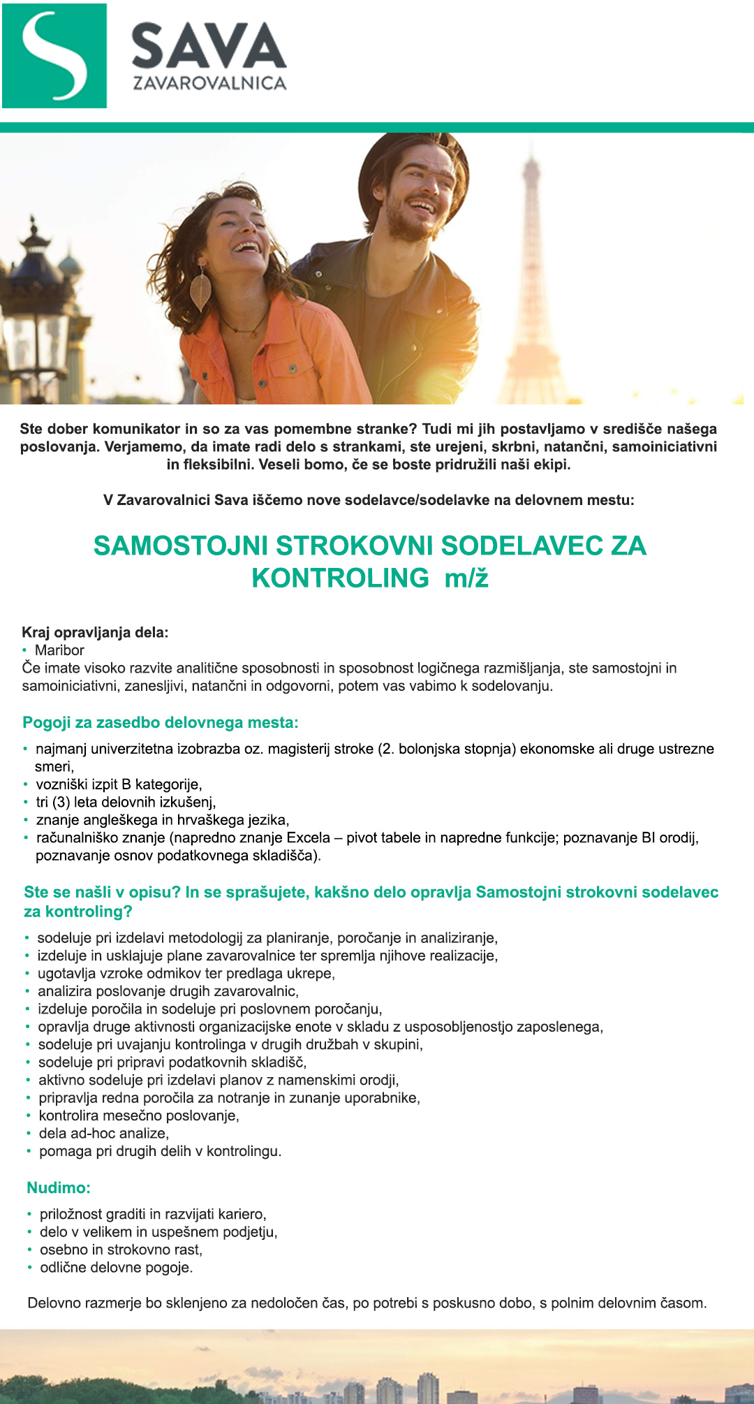 Samostojni strokovni sodelavec za kontroling m/ž