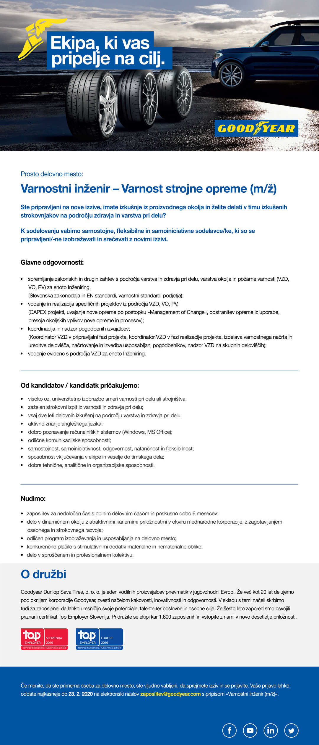 Varnostni inženir – Varnost strojne opreme m/ž