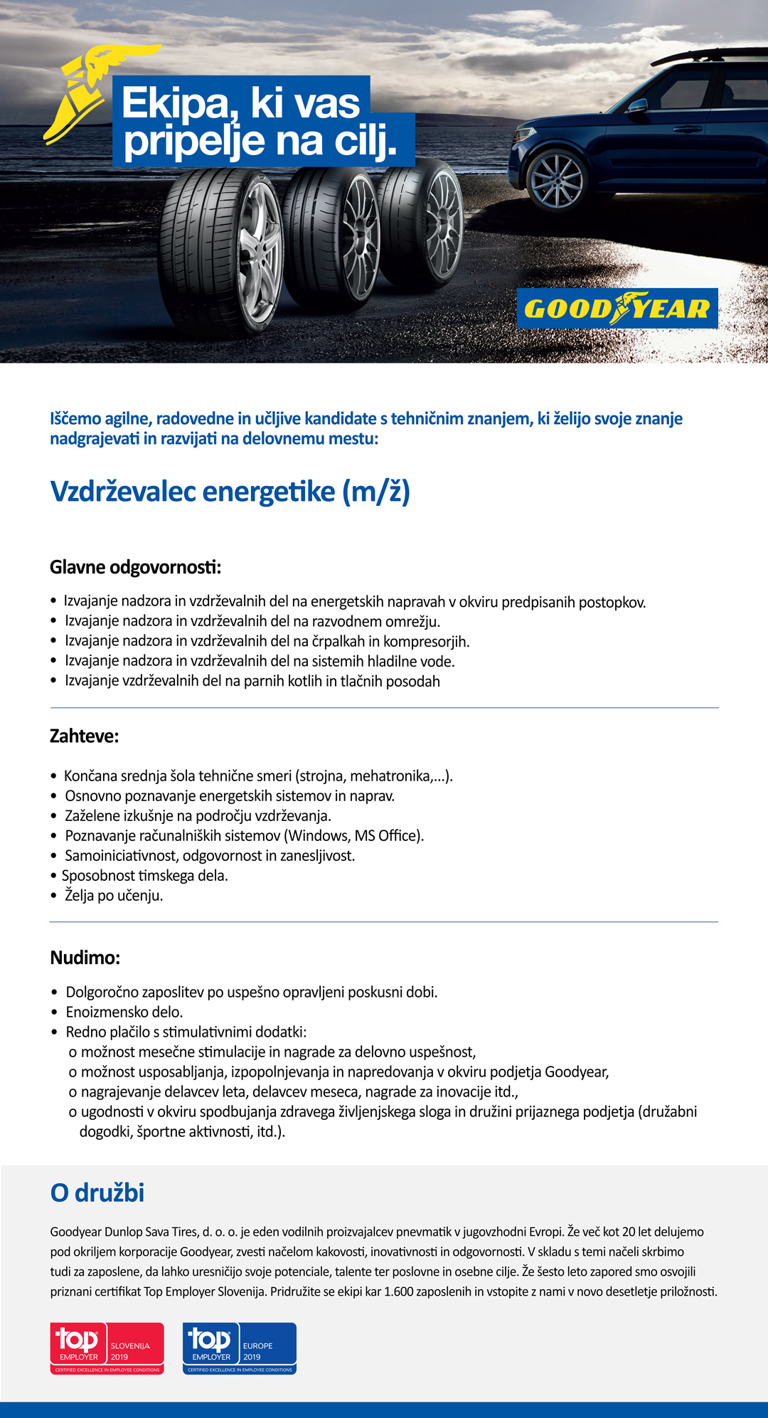 Vzdrževalec energetike m/ž