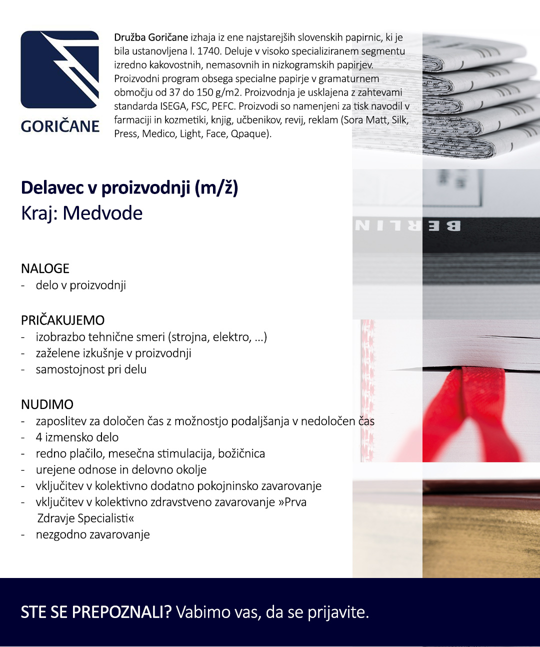 Delavec v proizvodnji m/ž