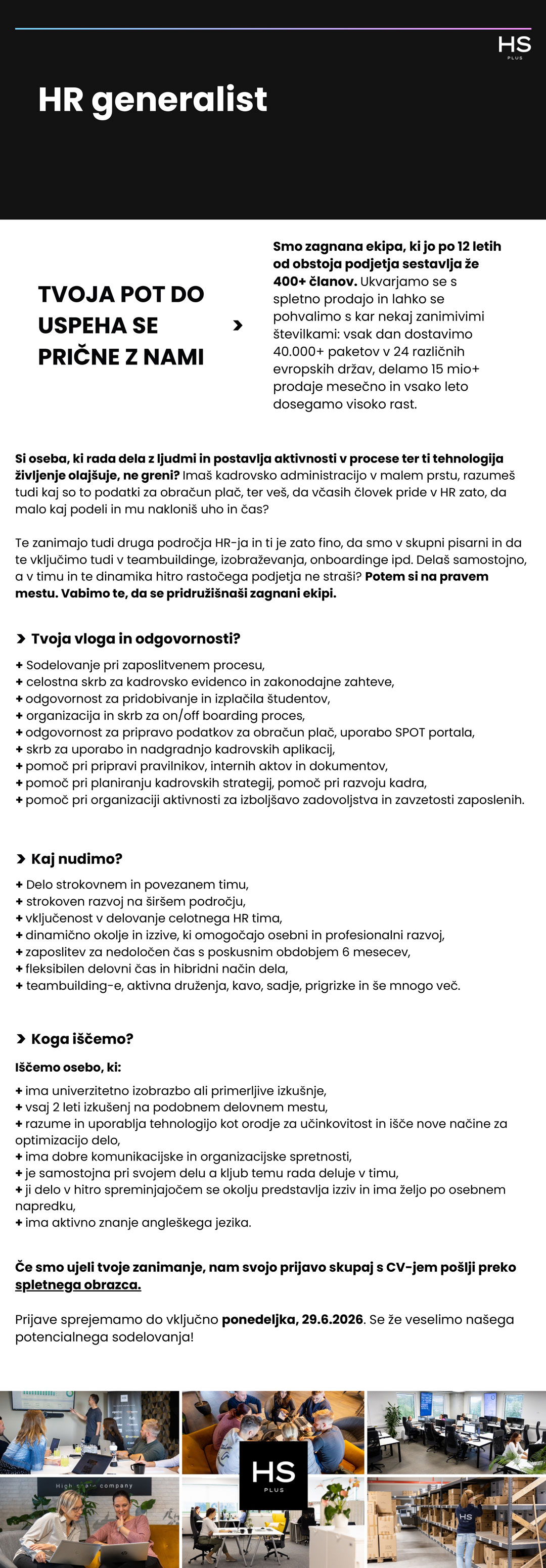 HR generalist (m/ž)