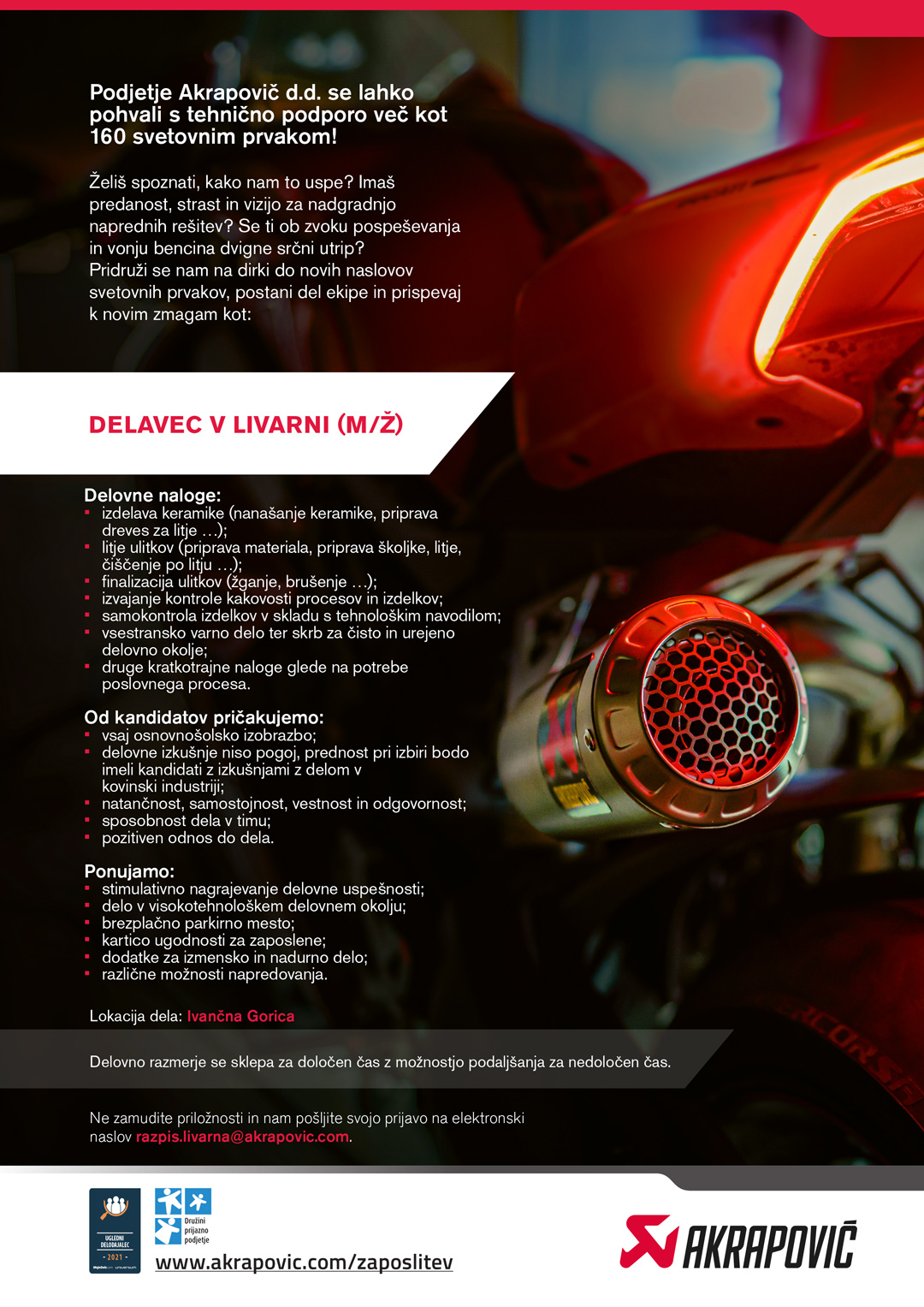 Delavec v livarni (m/ž) 
