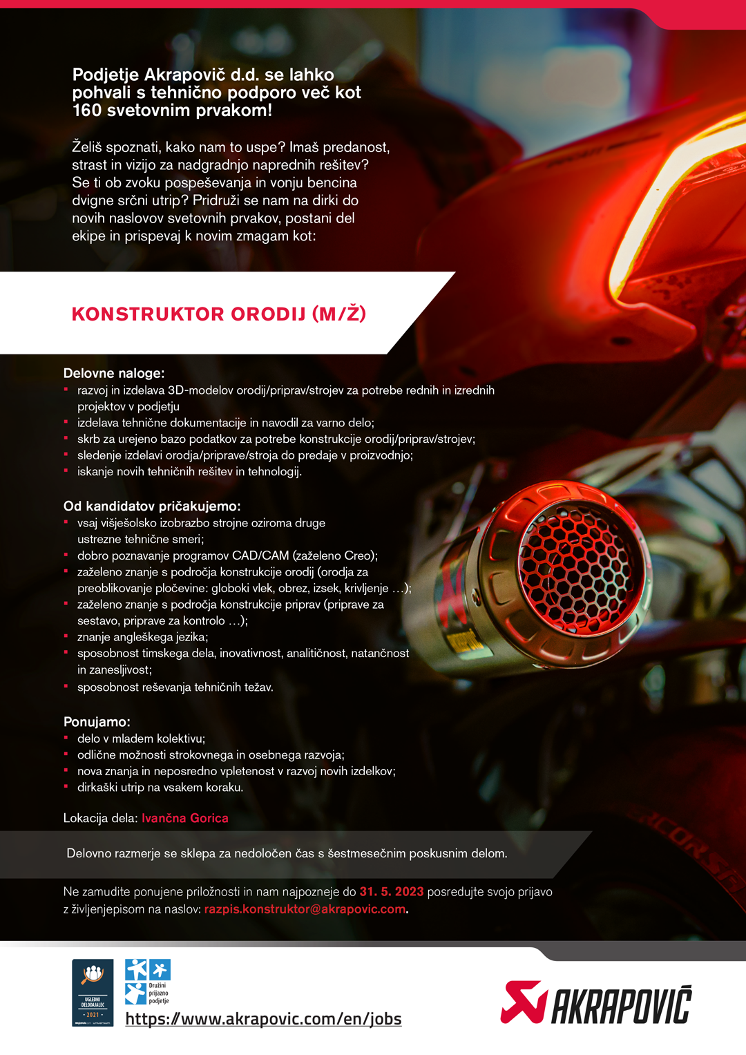 Konstruktor orodij (m/ž)