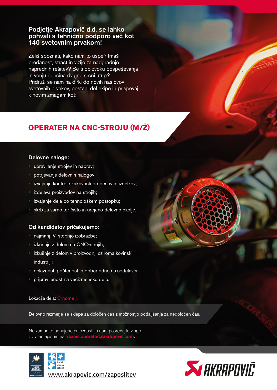 Operater na CNC stroju (m/ž)