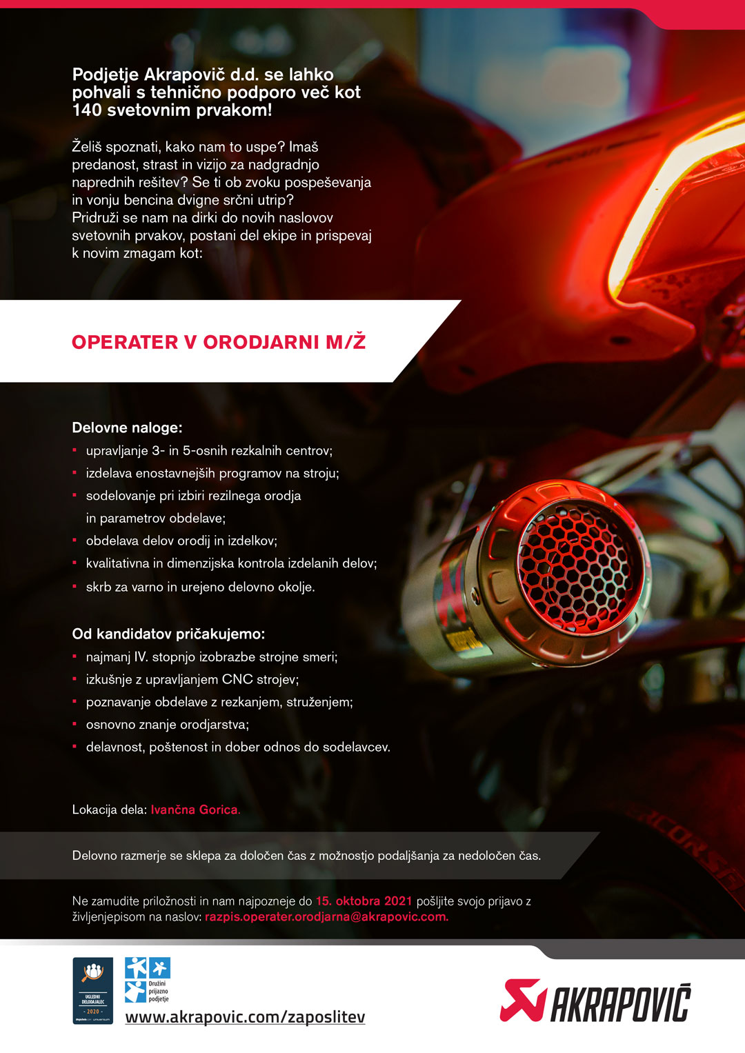 Operater v orodjarni (m/ž)