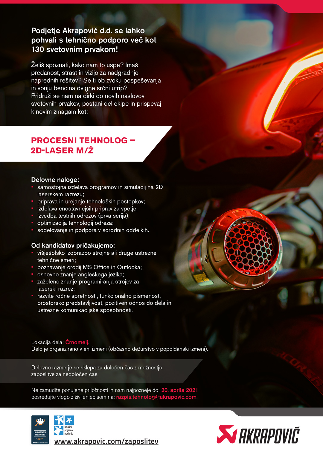 Procesni tehnolog - 2D - laser (m/ž)