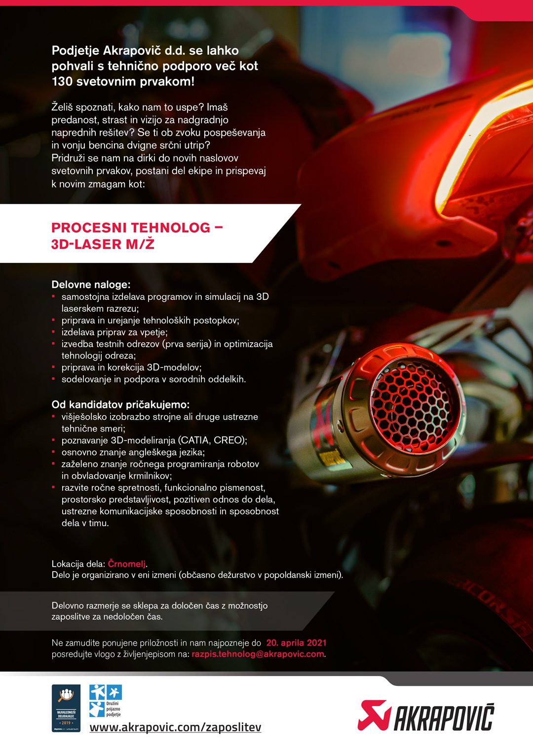 Procesni tehnolog - 3D - laser (m/ž)