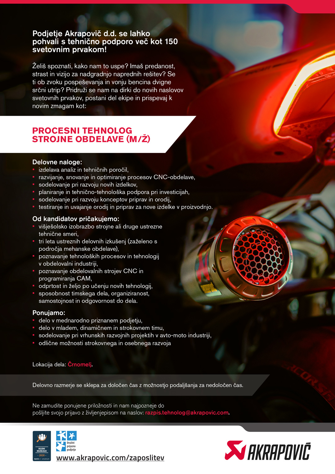 Procesni tehnolog strojne obdelave (m/ž)