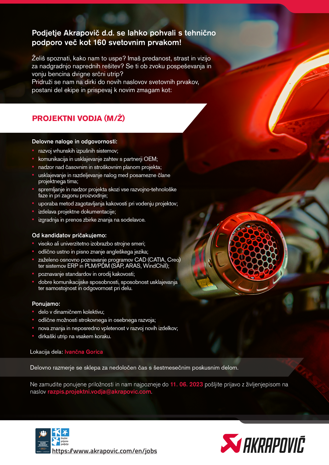 Projektni vodja (m/ž)