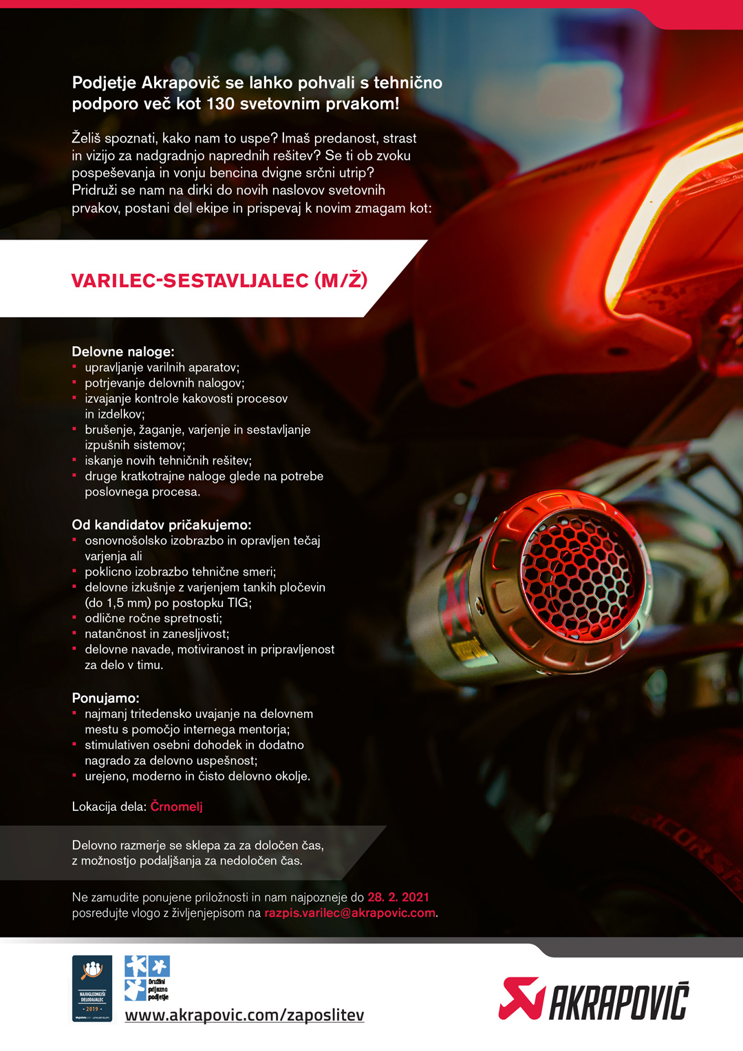 Varilec - sestavljalec (m/ž)