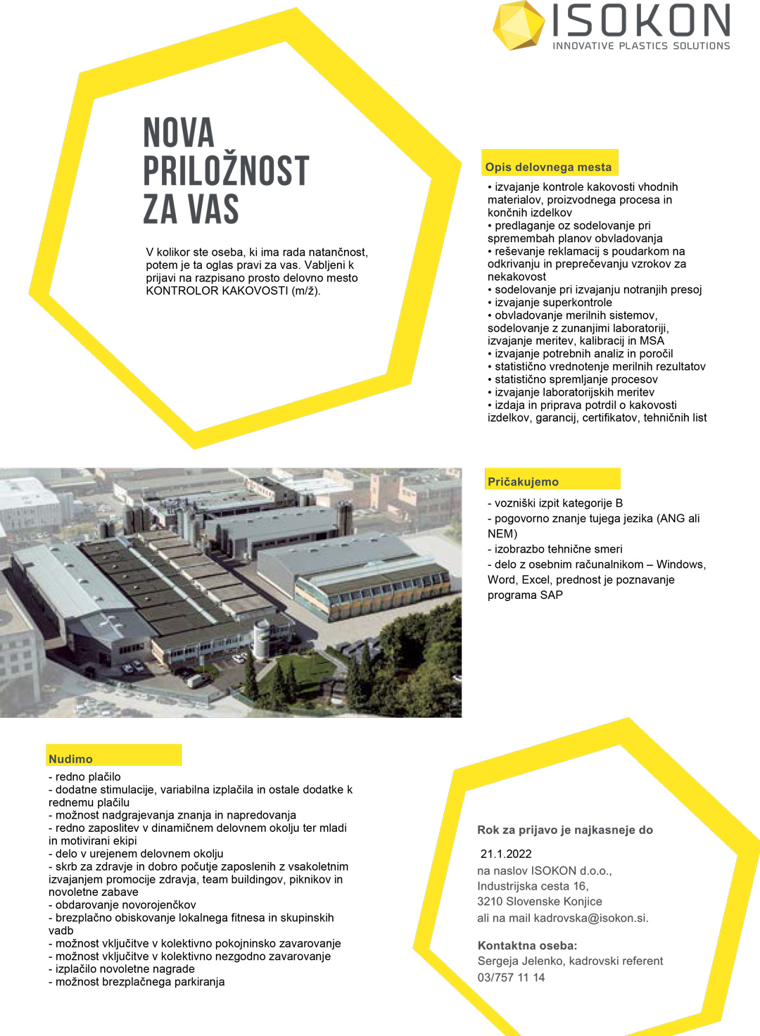 Kontrolor kakovosti (m/ž)