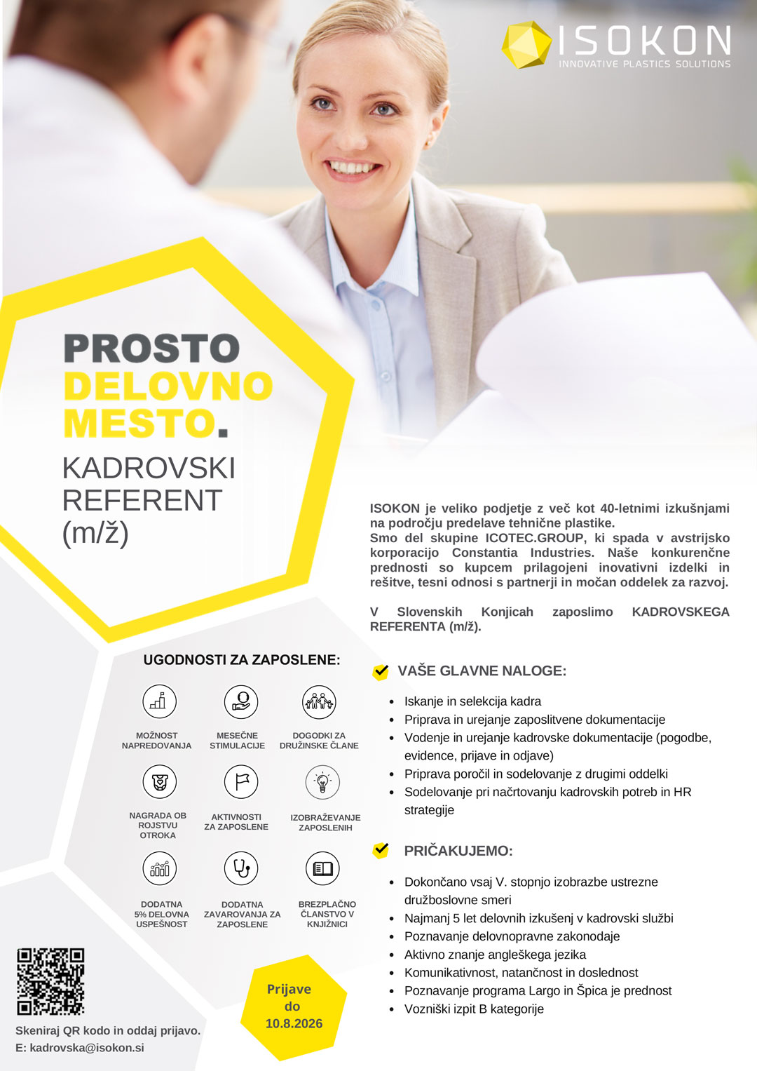 Kadrovski referent (m/ž)