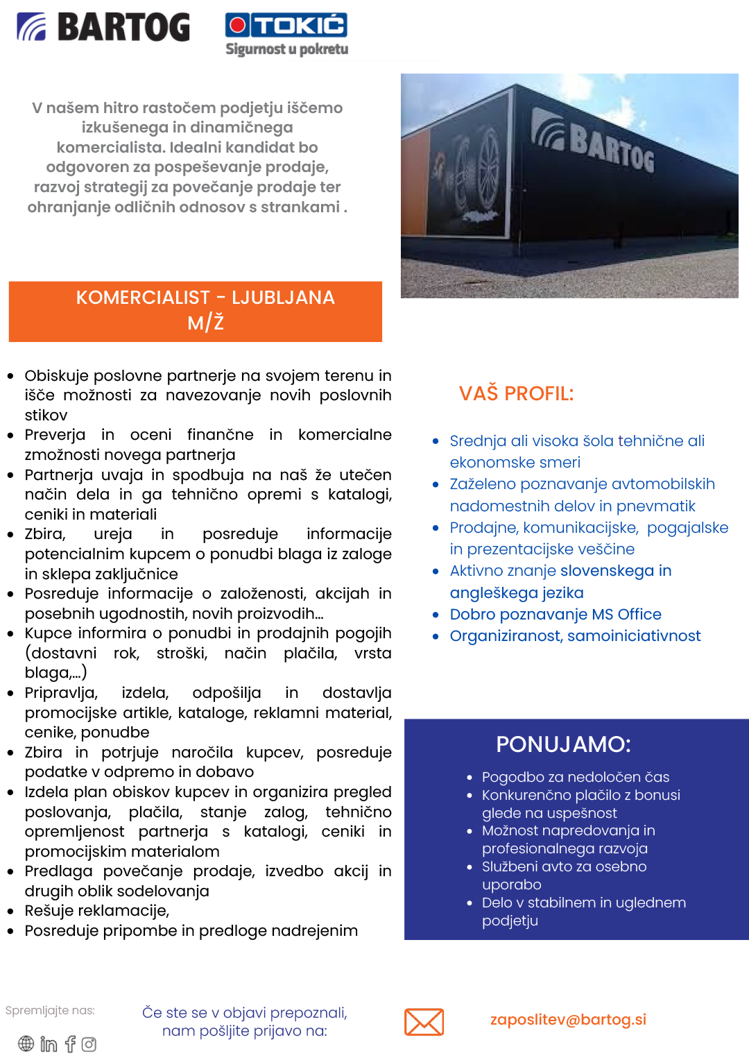 Komercialist m/ž Ljubljana