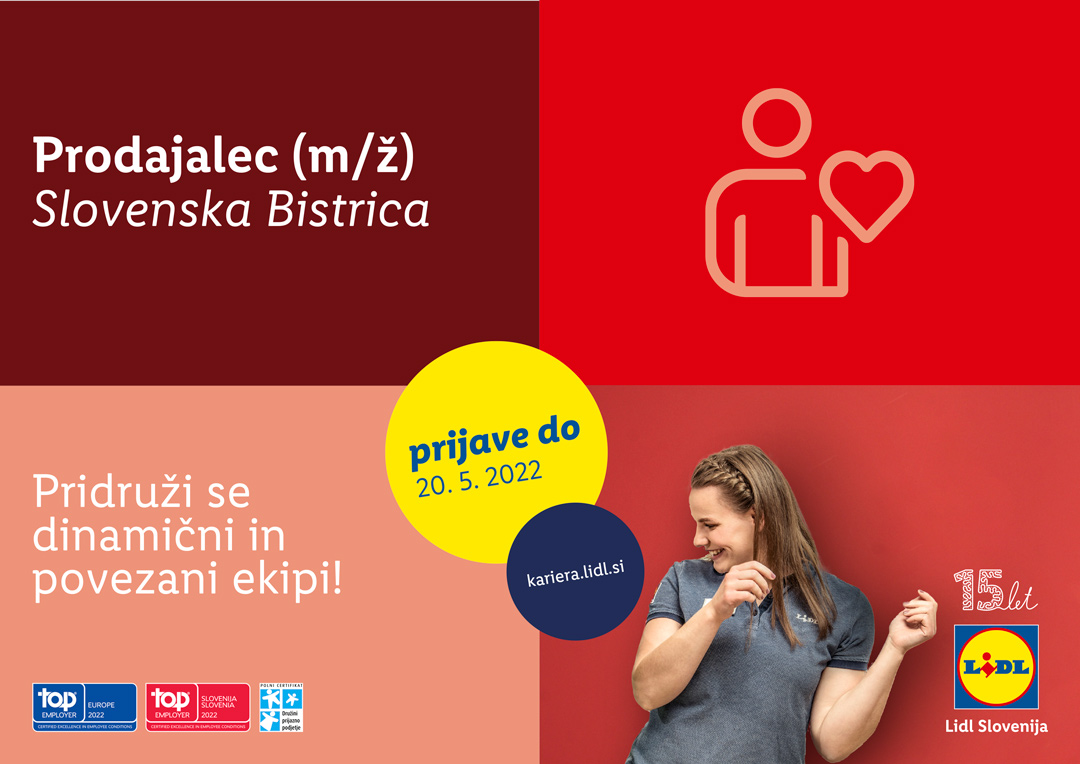 Prodajalec (m/ž) - Slovenska Bistrica