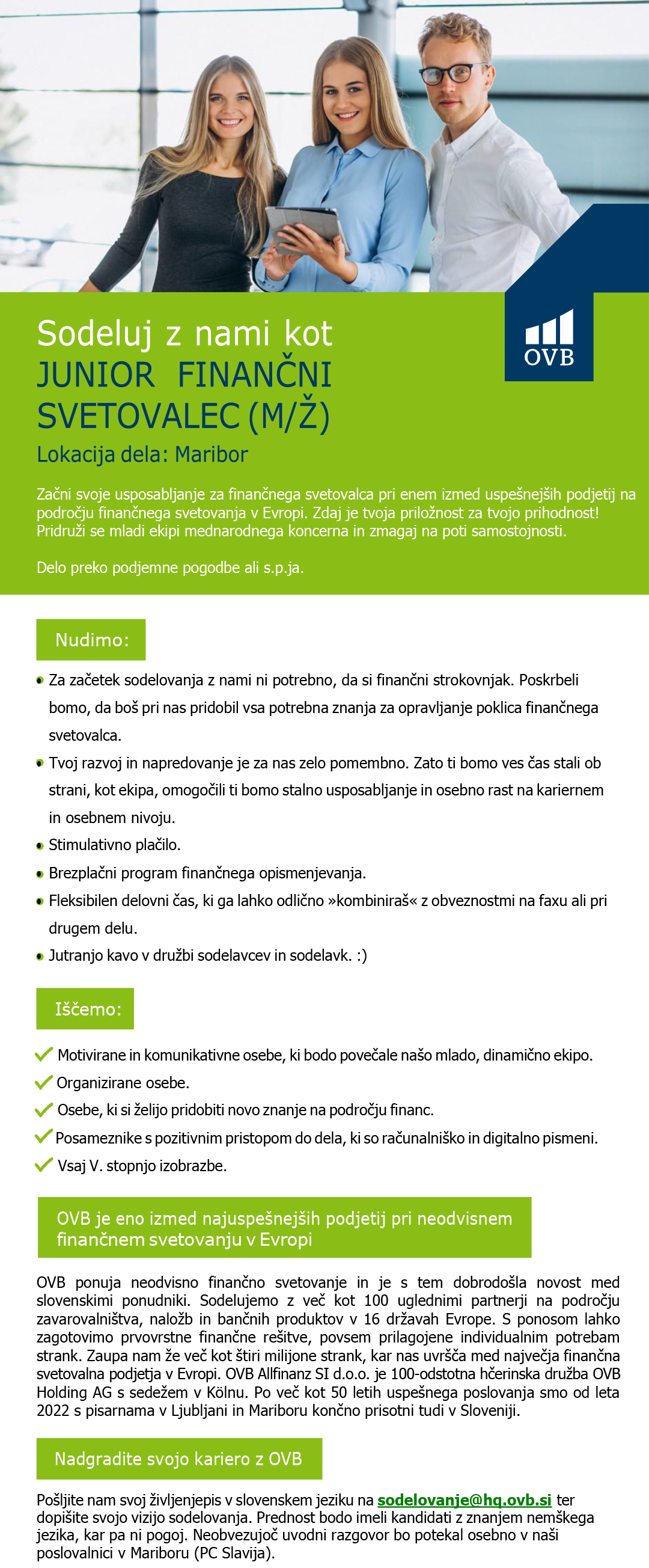 Junior finančni svetovalec (m/ž)