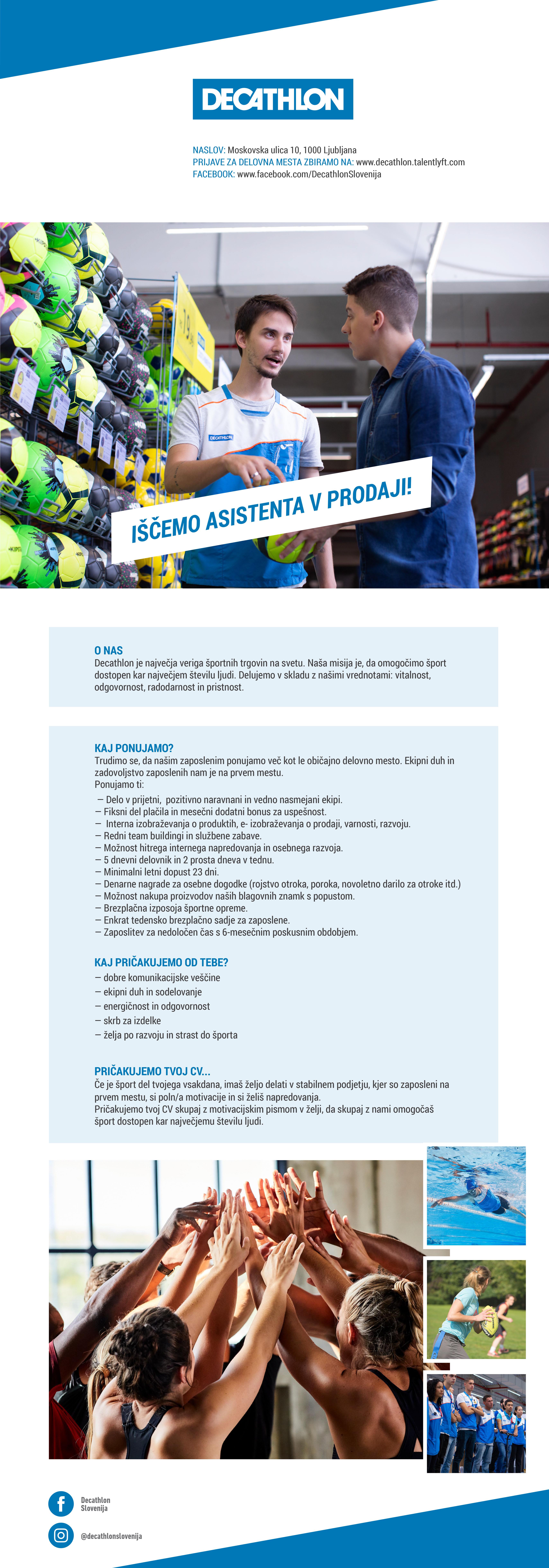 Asistent v prodaji (m/ž) - Ljubljana, Celje, Maribor, Murska Sobota