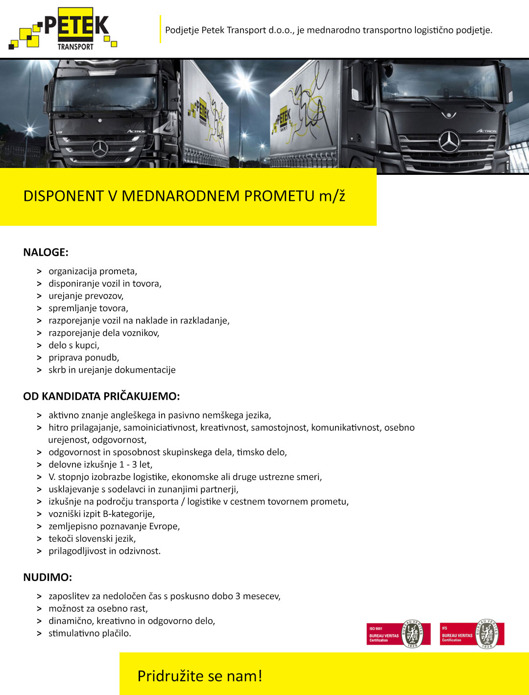 Disponent v mednarodnem prometu (m/ž)