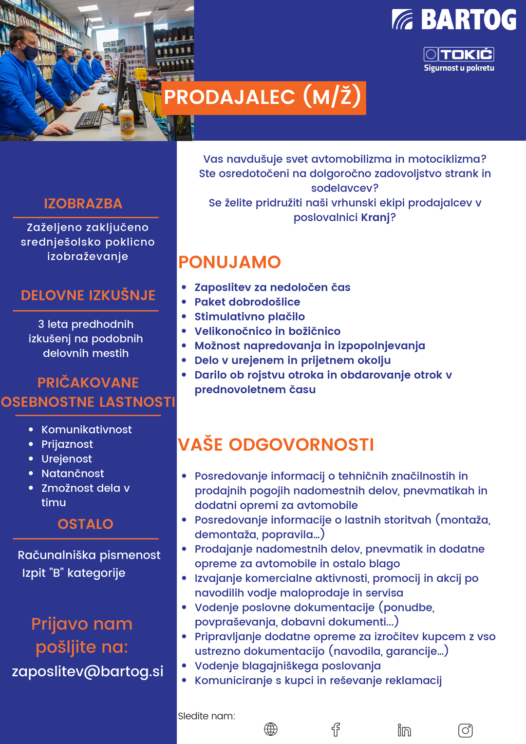 Prodajalec (m/ž) - Kranj