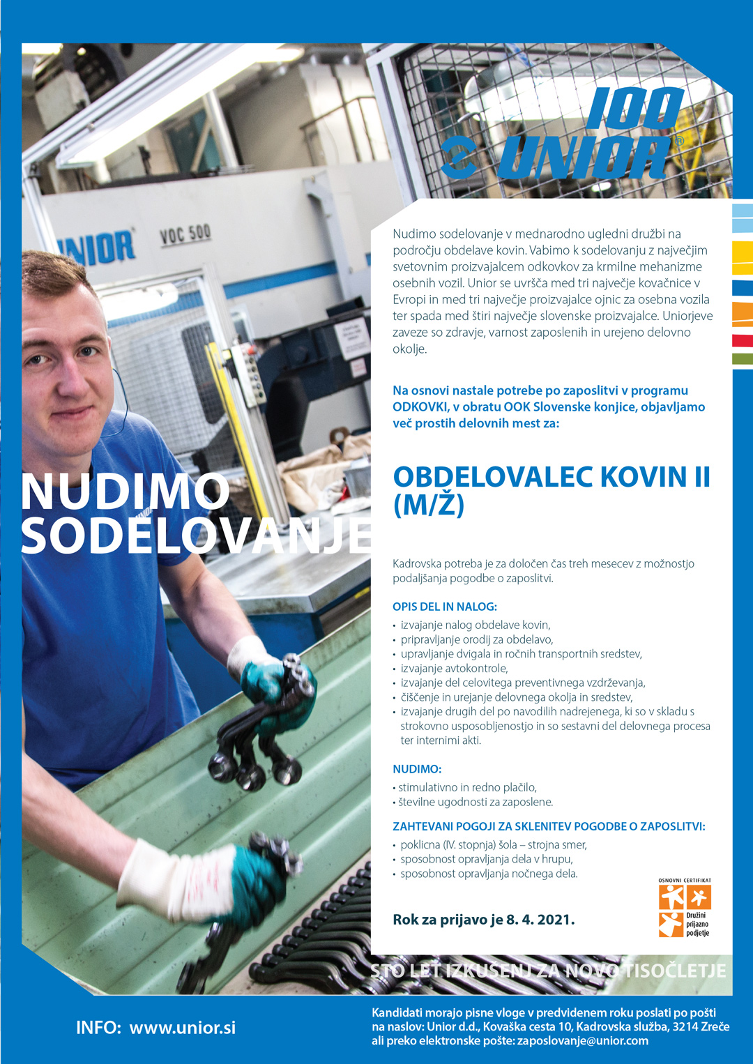 Obdelovalec kovin II (m/ž)