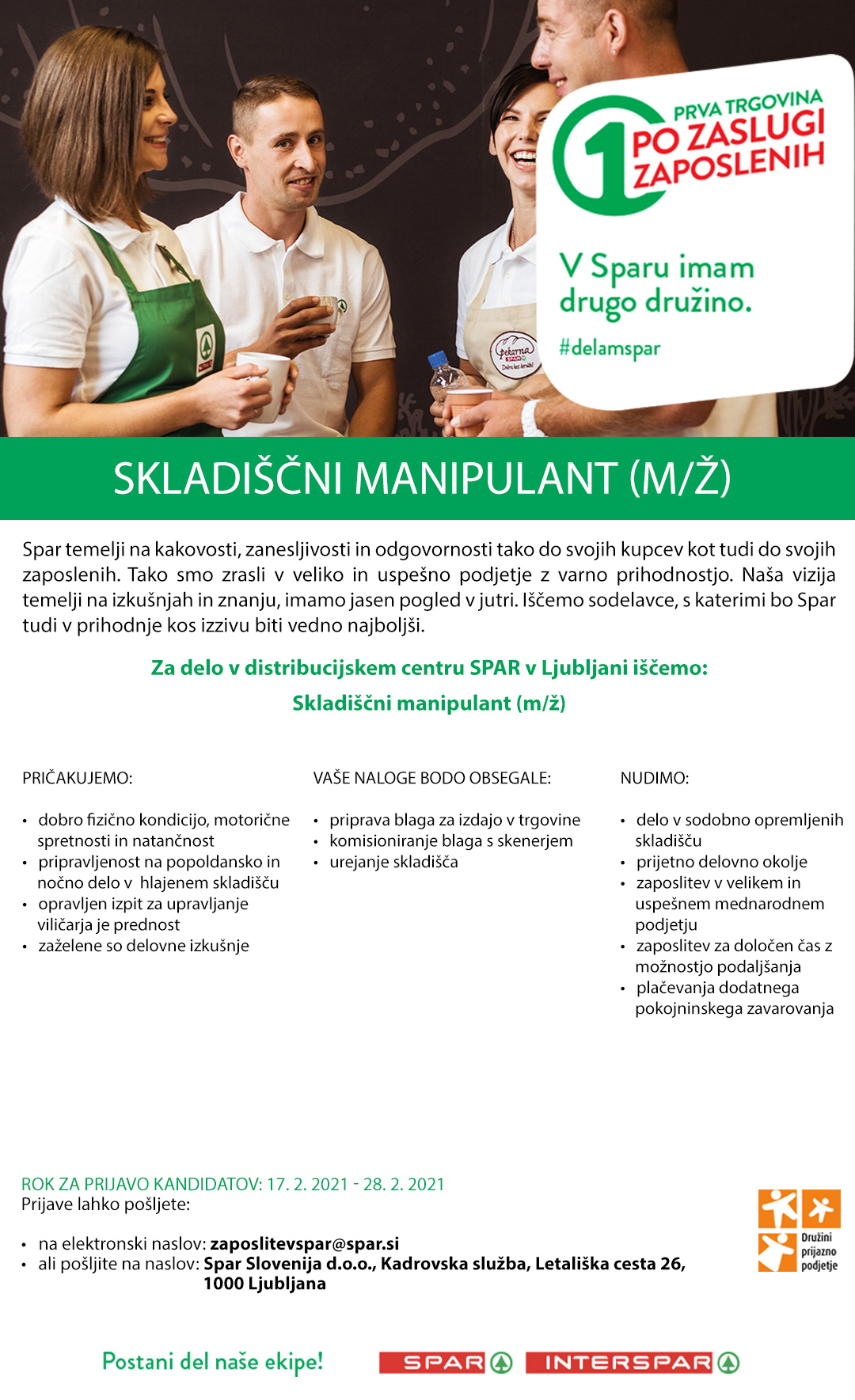 Skladiščni manipulant (m/ž)