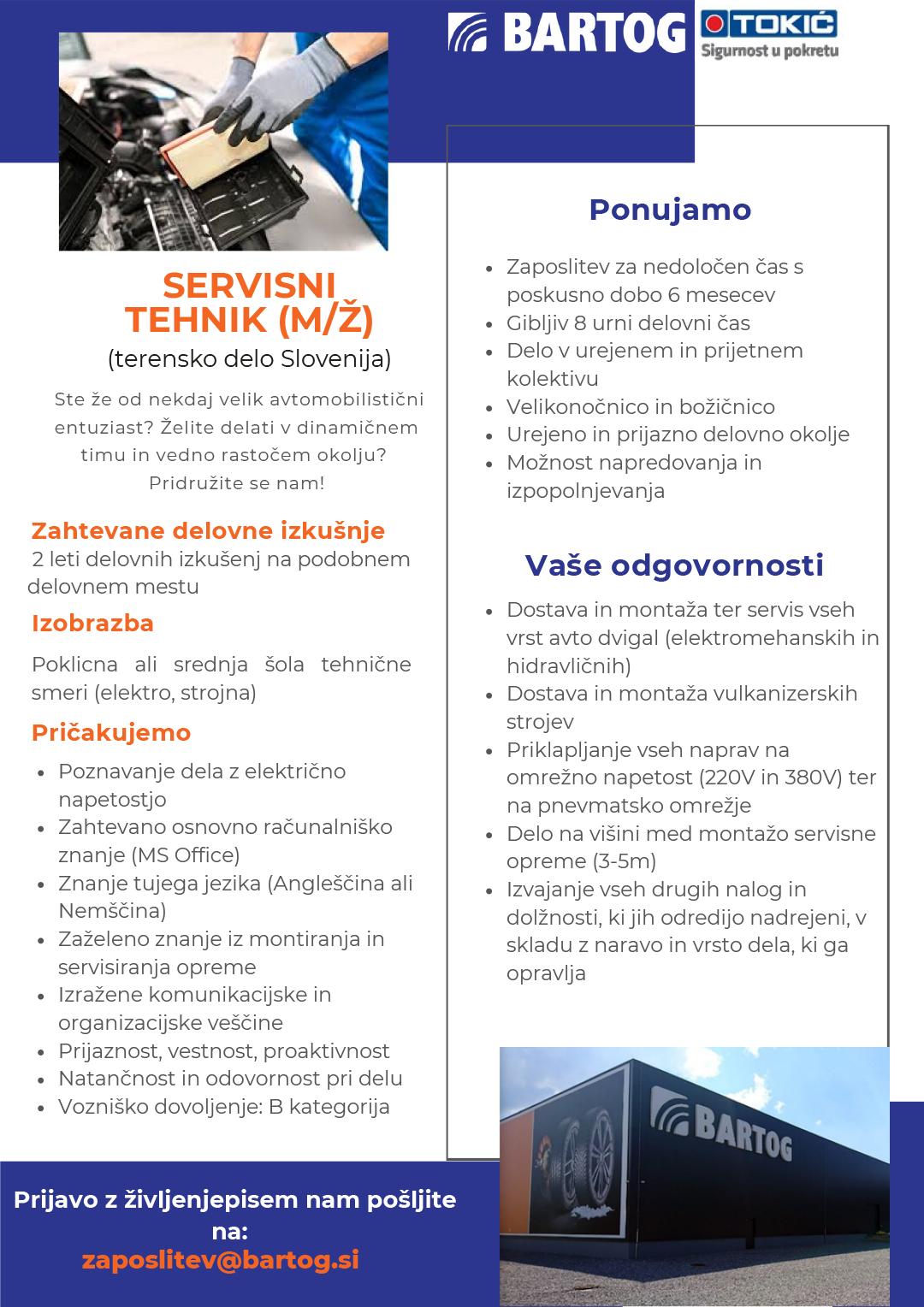 Servisni tehnik m/ž