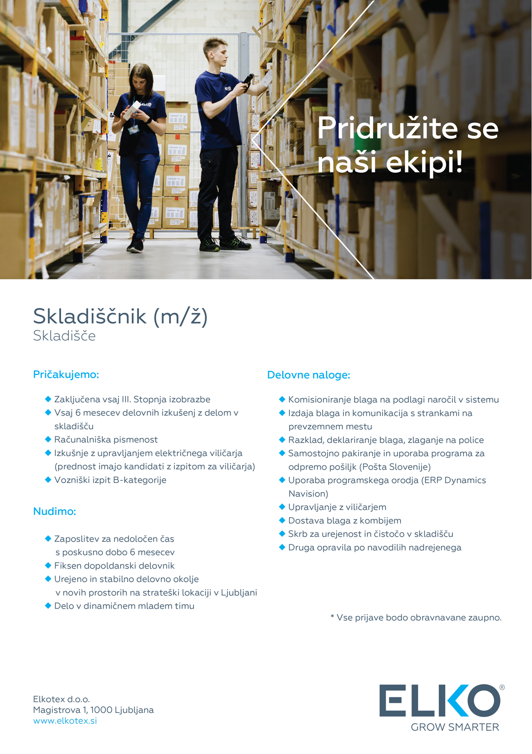 Skladiščnik (m/ž)