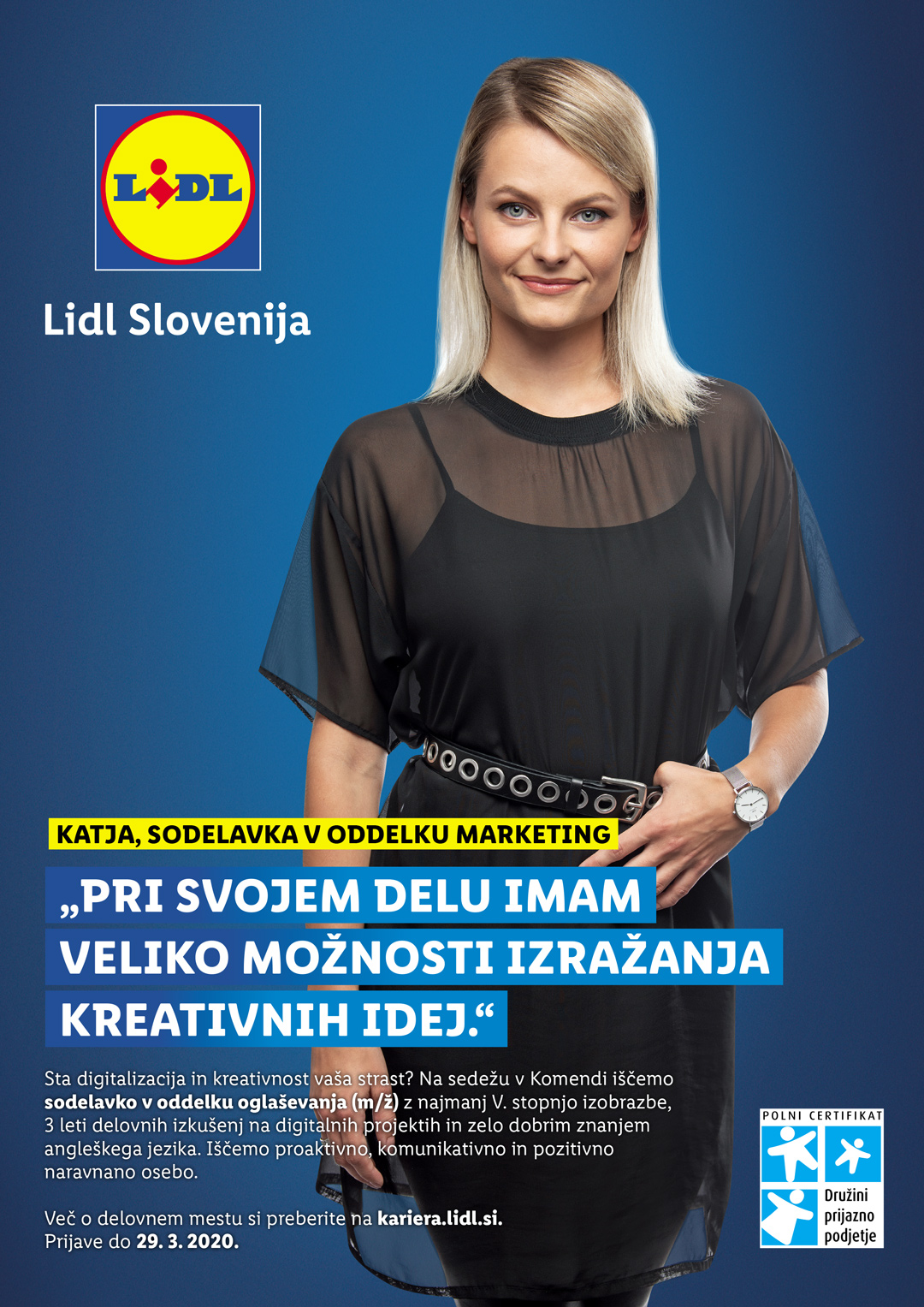 Sodelavka v oddelku oglaševanja (m/ž)