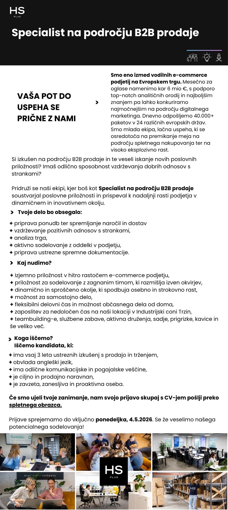Specialist na področju B2B prodaje m/ž