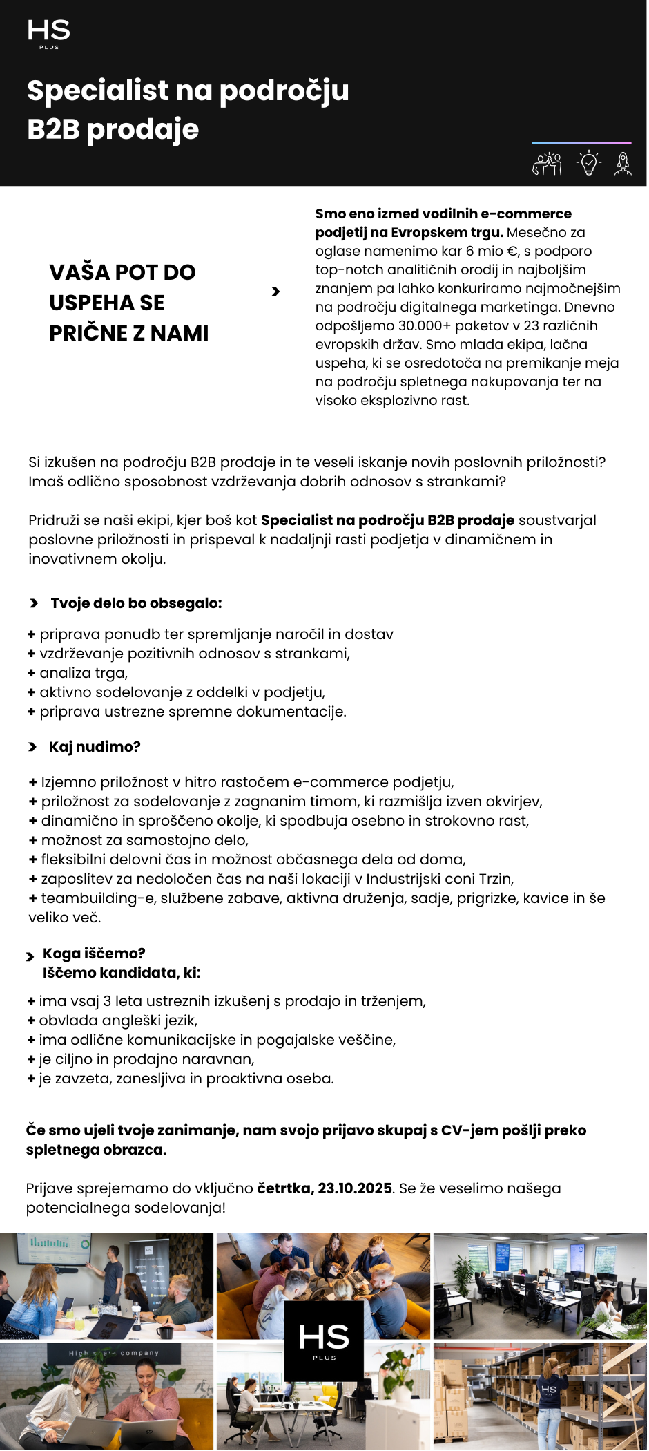 Specialist na področju B2B prodaje m/ž