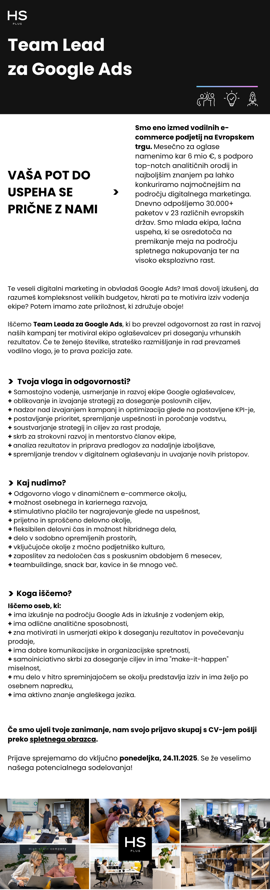 Team Lead za Google Ads m/ž