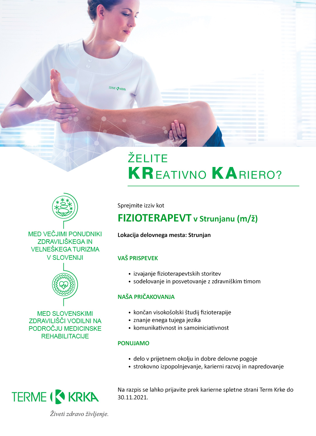 Fizioterapevt v Strunjanu (m/ž)