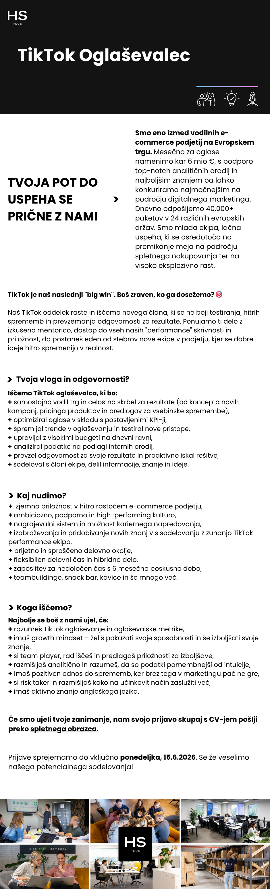 TikTok Oglaševalec (m/ž)