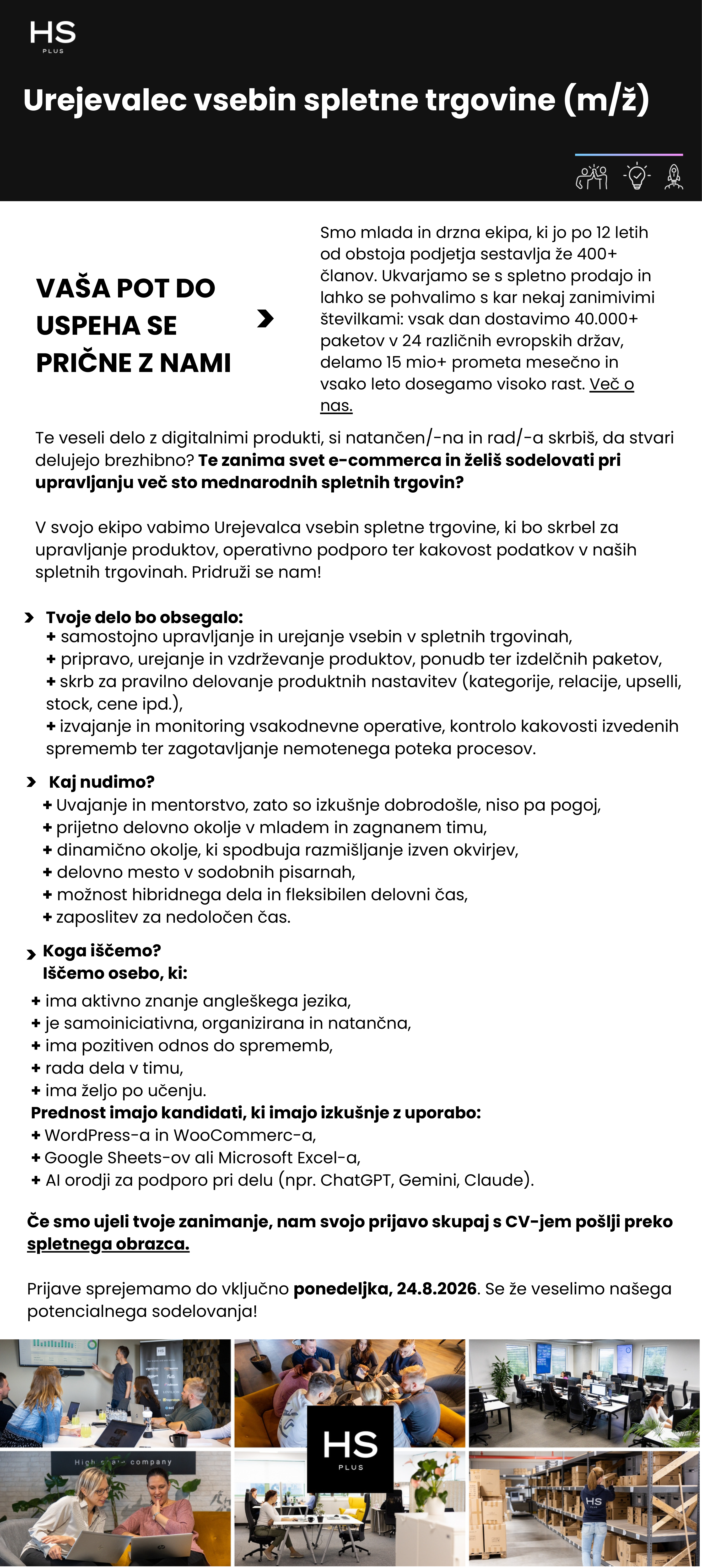 Urejevalec vsebin spletne trgovine (m/ž)