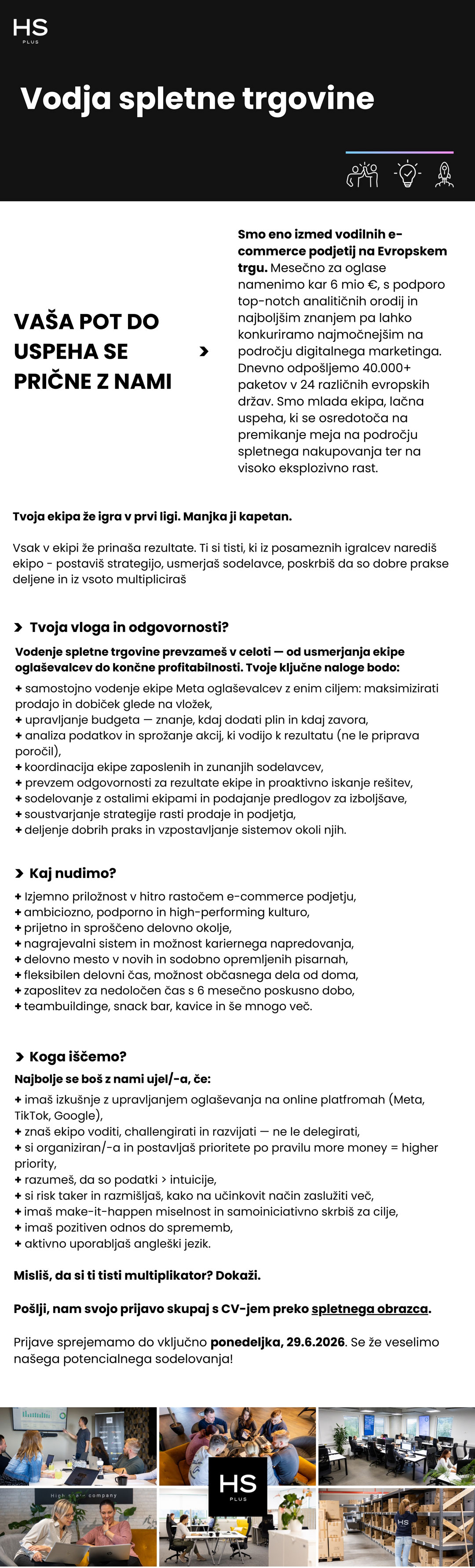 Vodja spletne trgovine (m/ž)