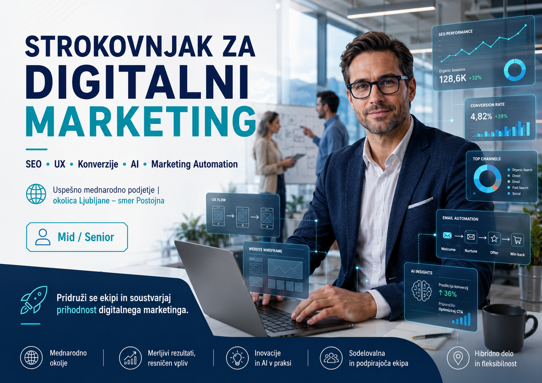 Nosilna slika za predstavitev delovnega mesta