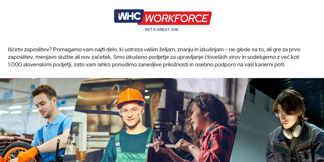 Nosilna slika za predstavitev delovnega mesta