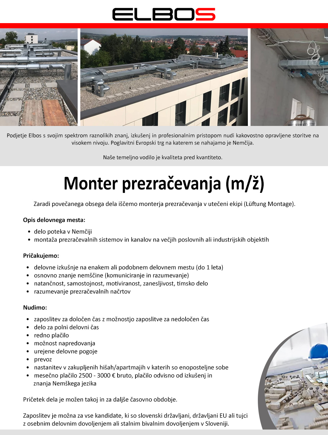 Monter prezračevanja (m/ž)
