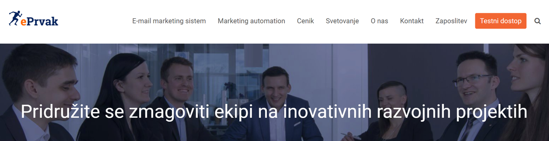 Nosilna slika za predstavitev delovnega mesta