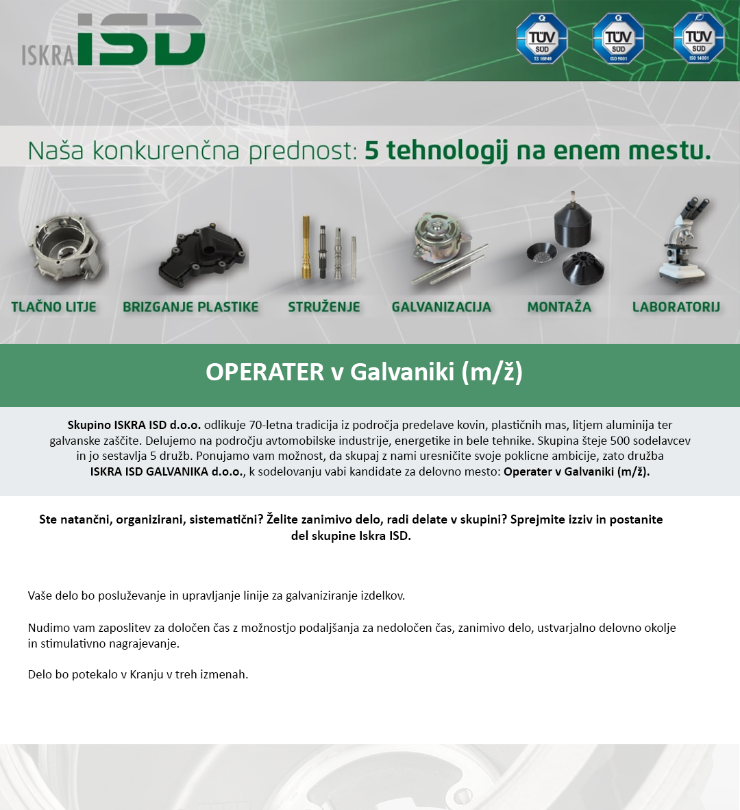 Operater v Galvaniki (m/ž)