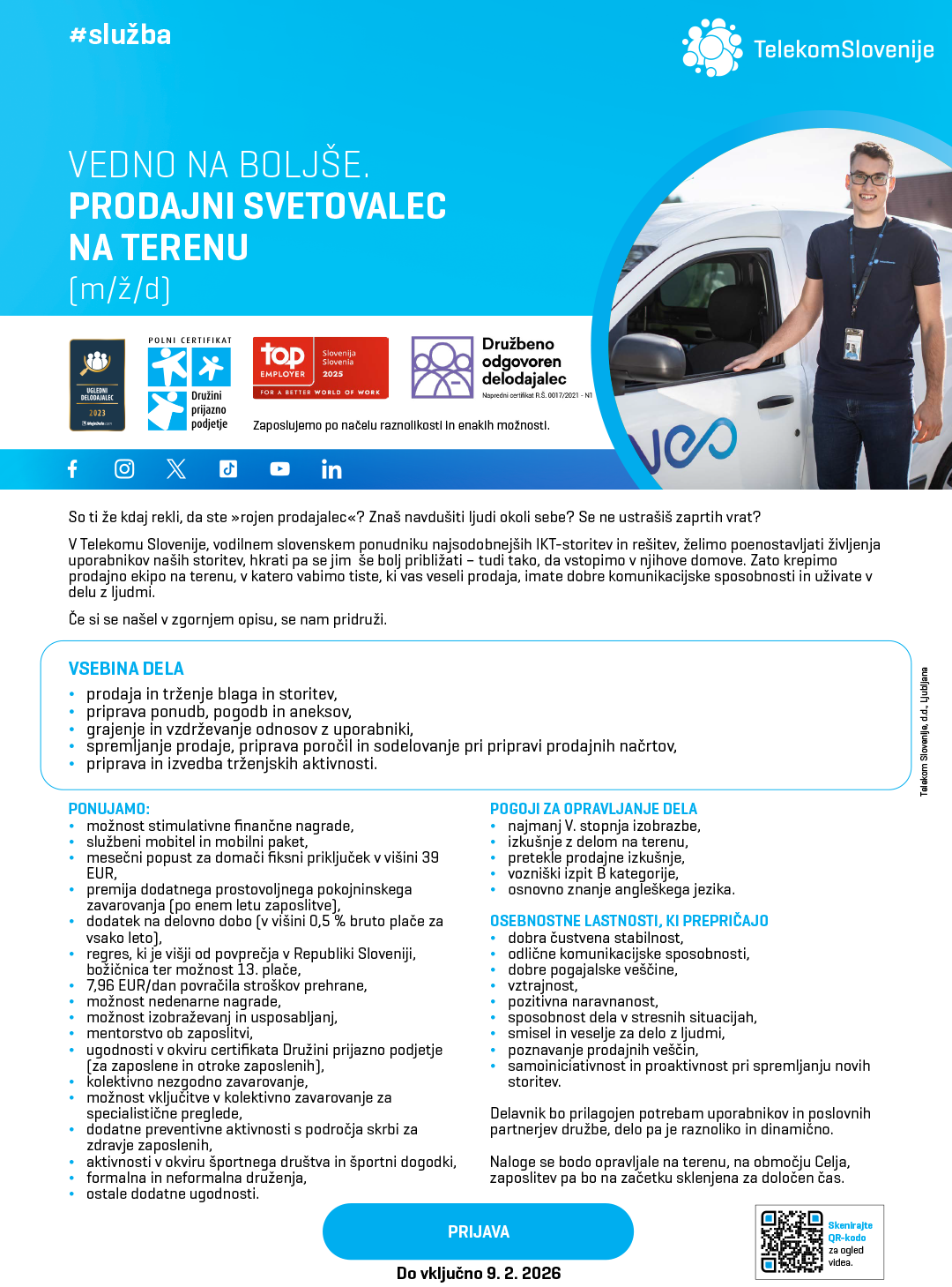 Prodajni svetovalec na terenu (m/ž/d)