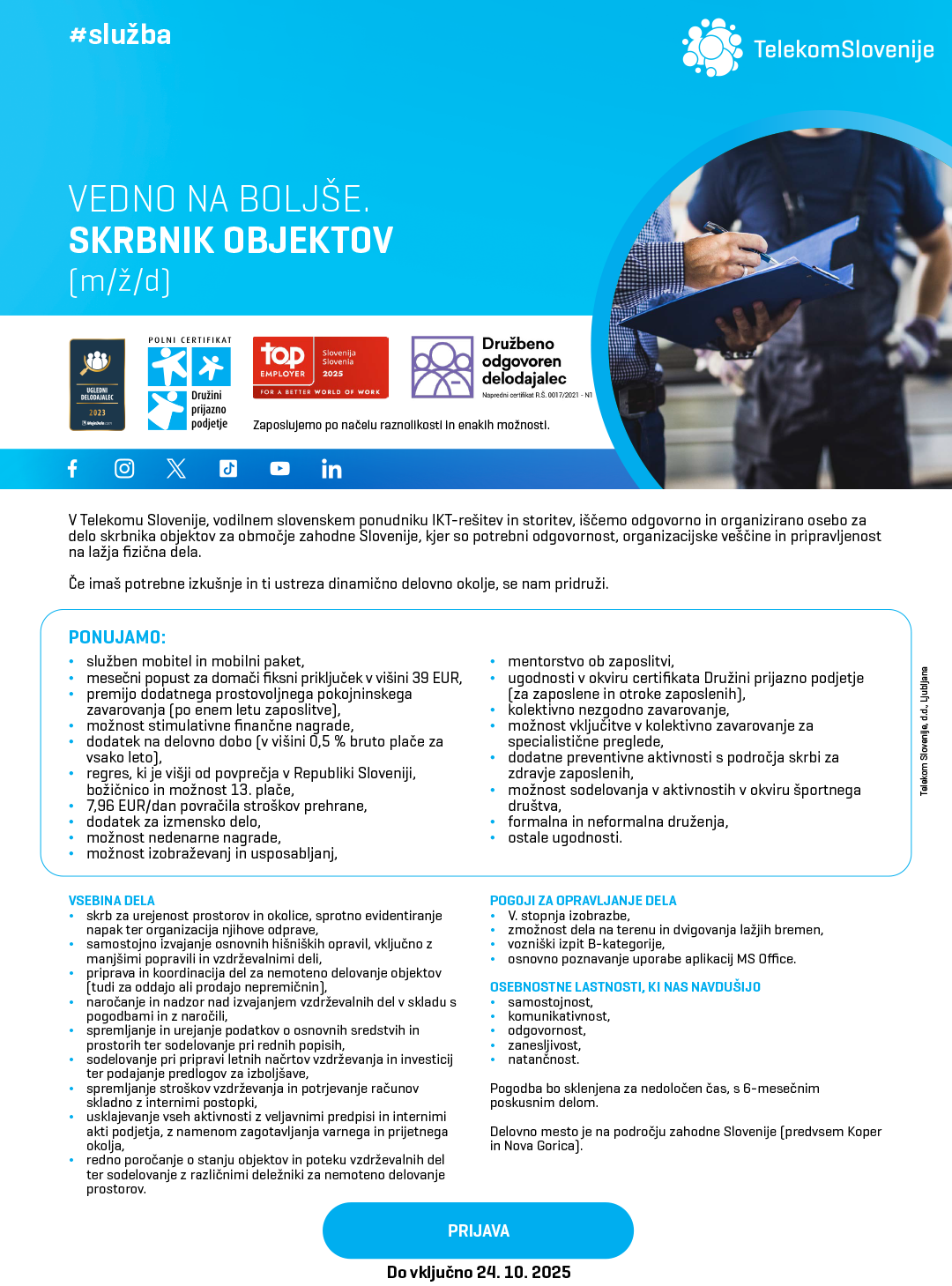 Skrbnik objektov (m/ž/d)
